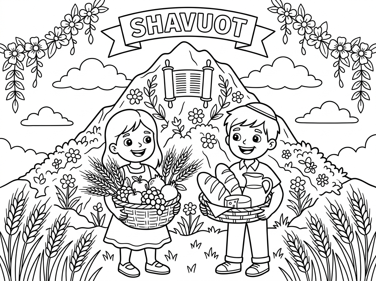 תעשה לי דף שמתאים לחג שבועות