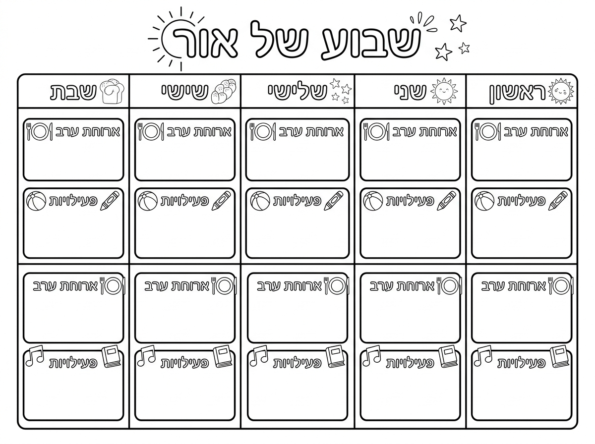 מהמם, רק בעברית והכותרת: שבוע של אור