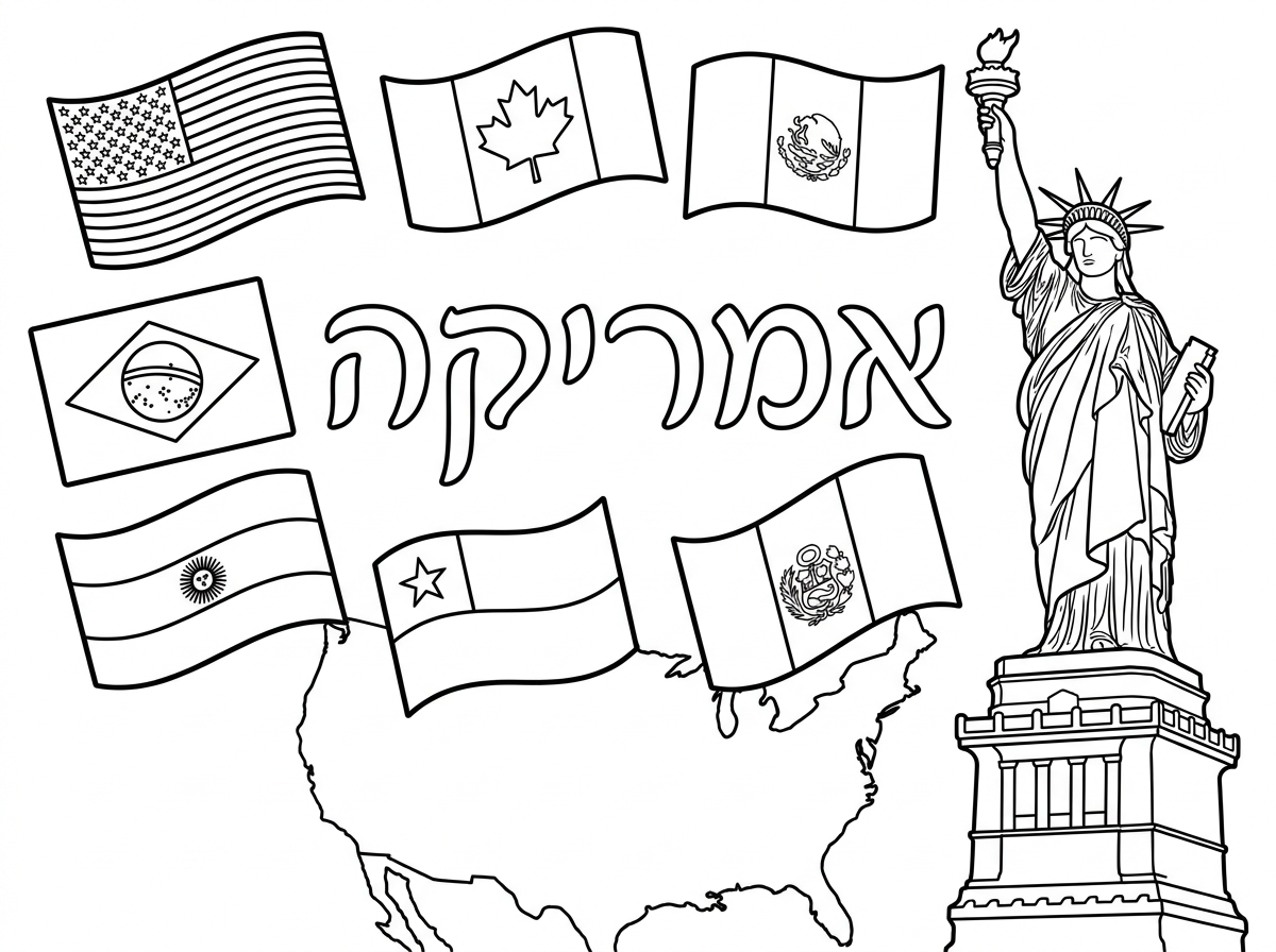 מעולה
רק תוריד את האלמנטים הנוספים
תשאיר רק את הדגלים ופסל החירות