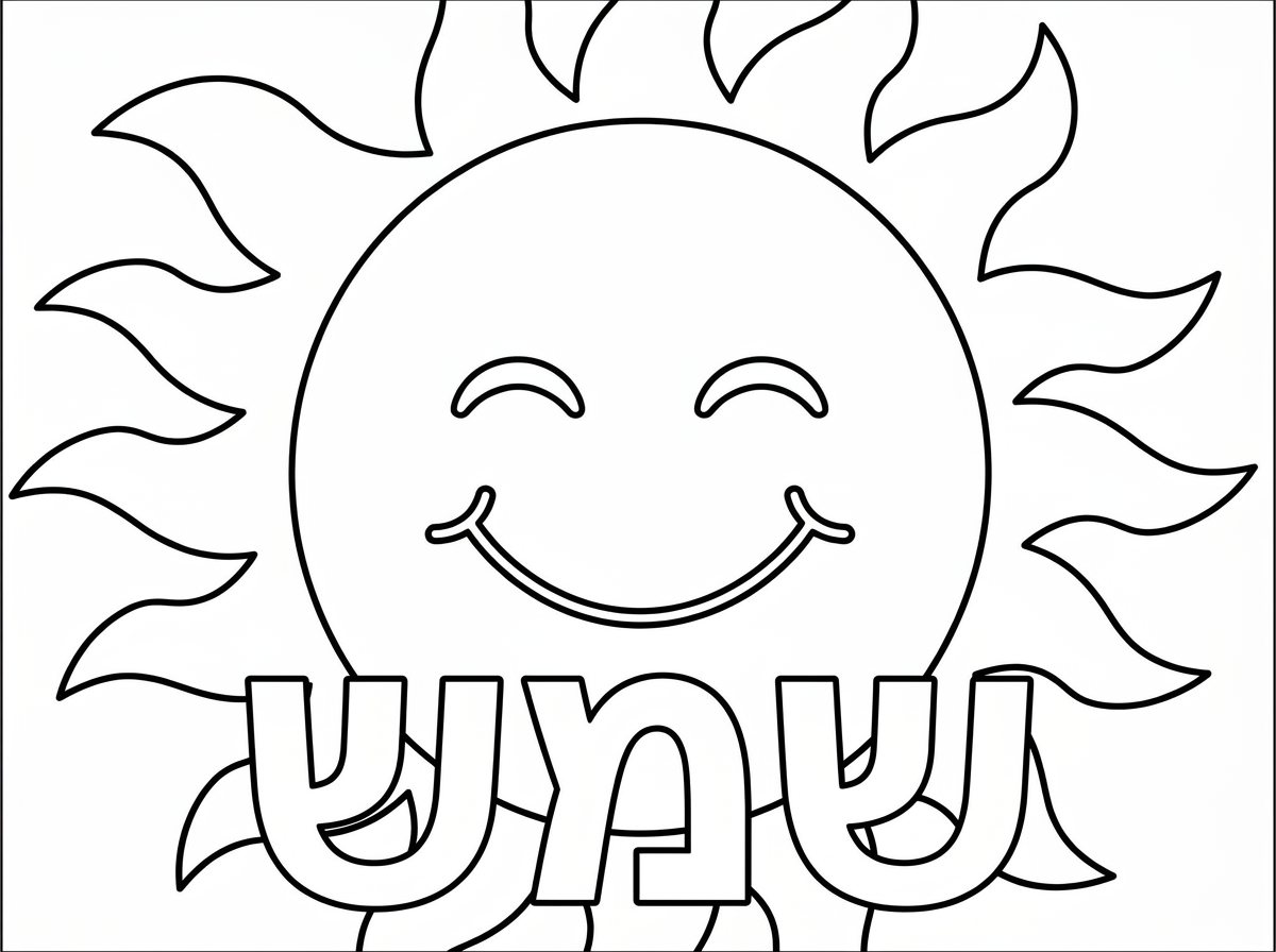רוצה שמש מחיכת עם כיתוב שמש