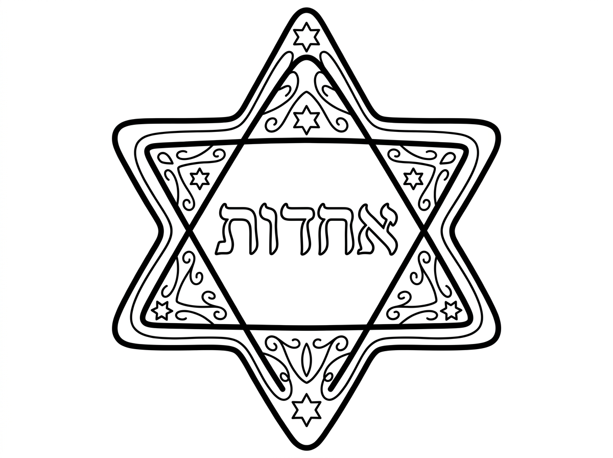 תצייר לי כוכב יפה שכתוב בתוך הכוכב  אחדות