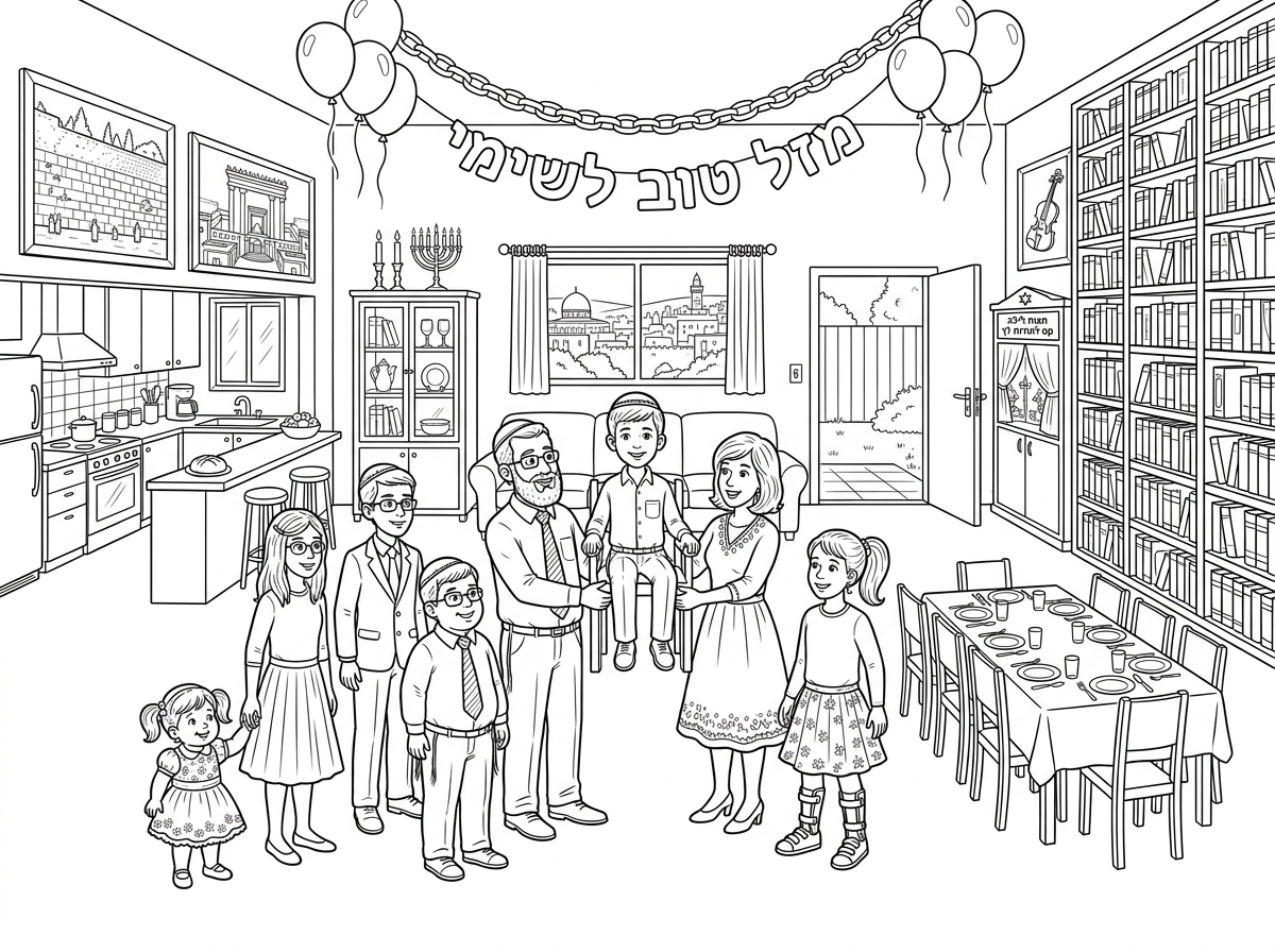 זה יפה אבל שוב אין את כל ילדים לפי התיאור.
ודלת החצר והמטבח