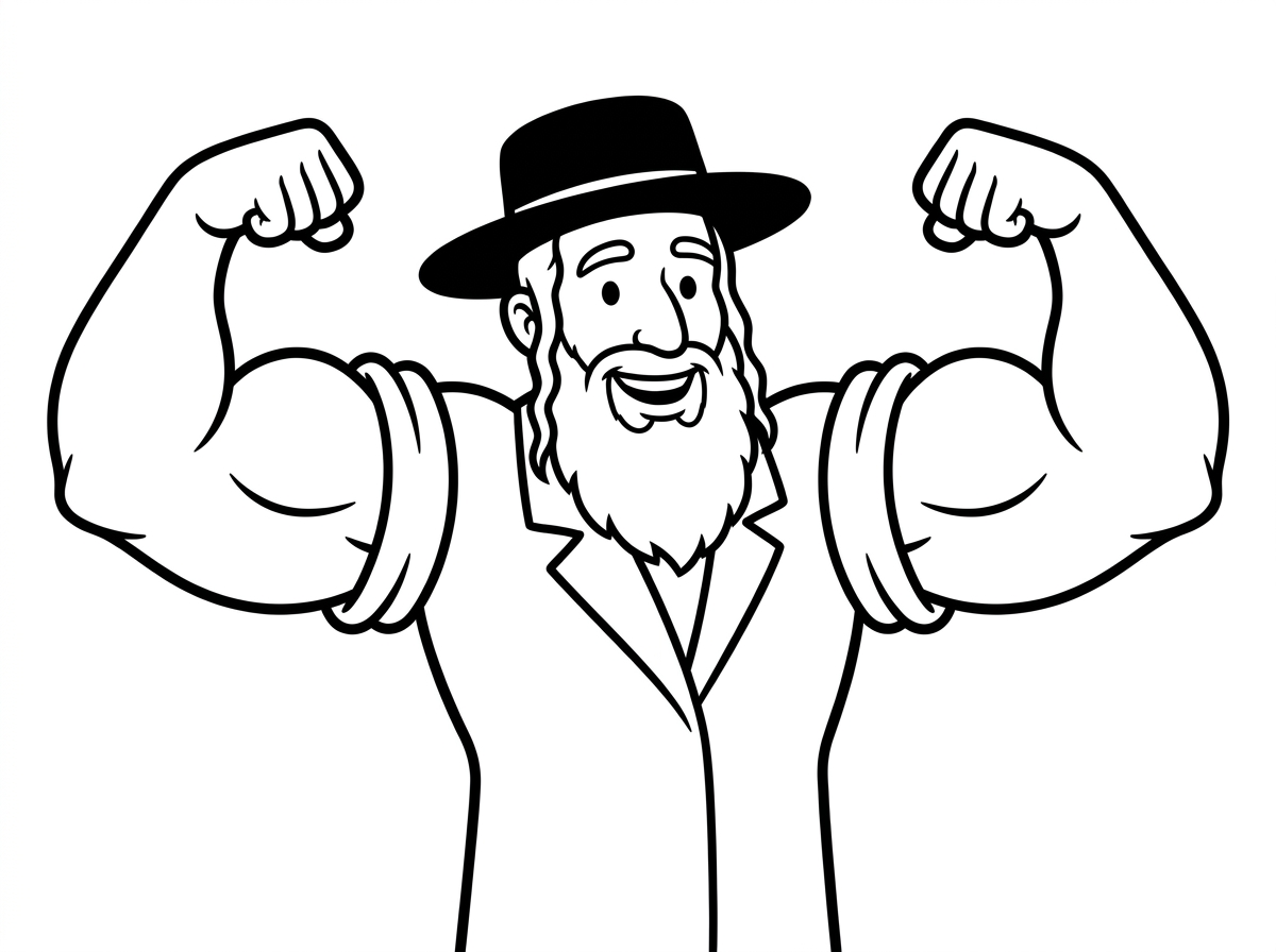 תעשה שיראו איך הוא ממש ממש חזק ועם שרירים גדולים