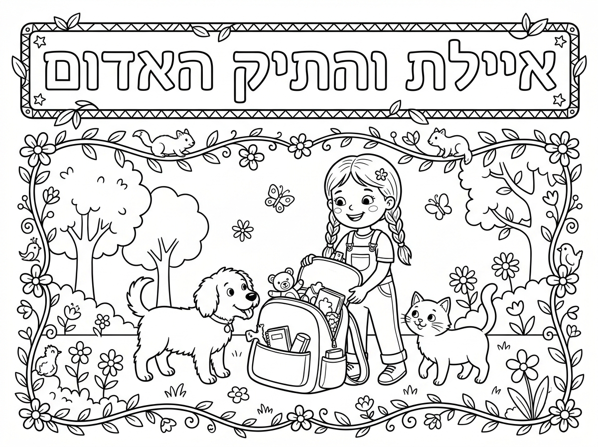 תוסיף לדף מסגרת יפה לצביעה