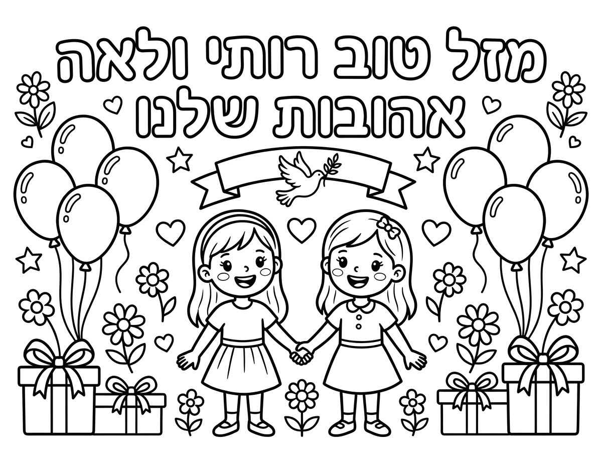 מזל טוב רותי ולאה אהובות שלנו
