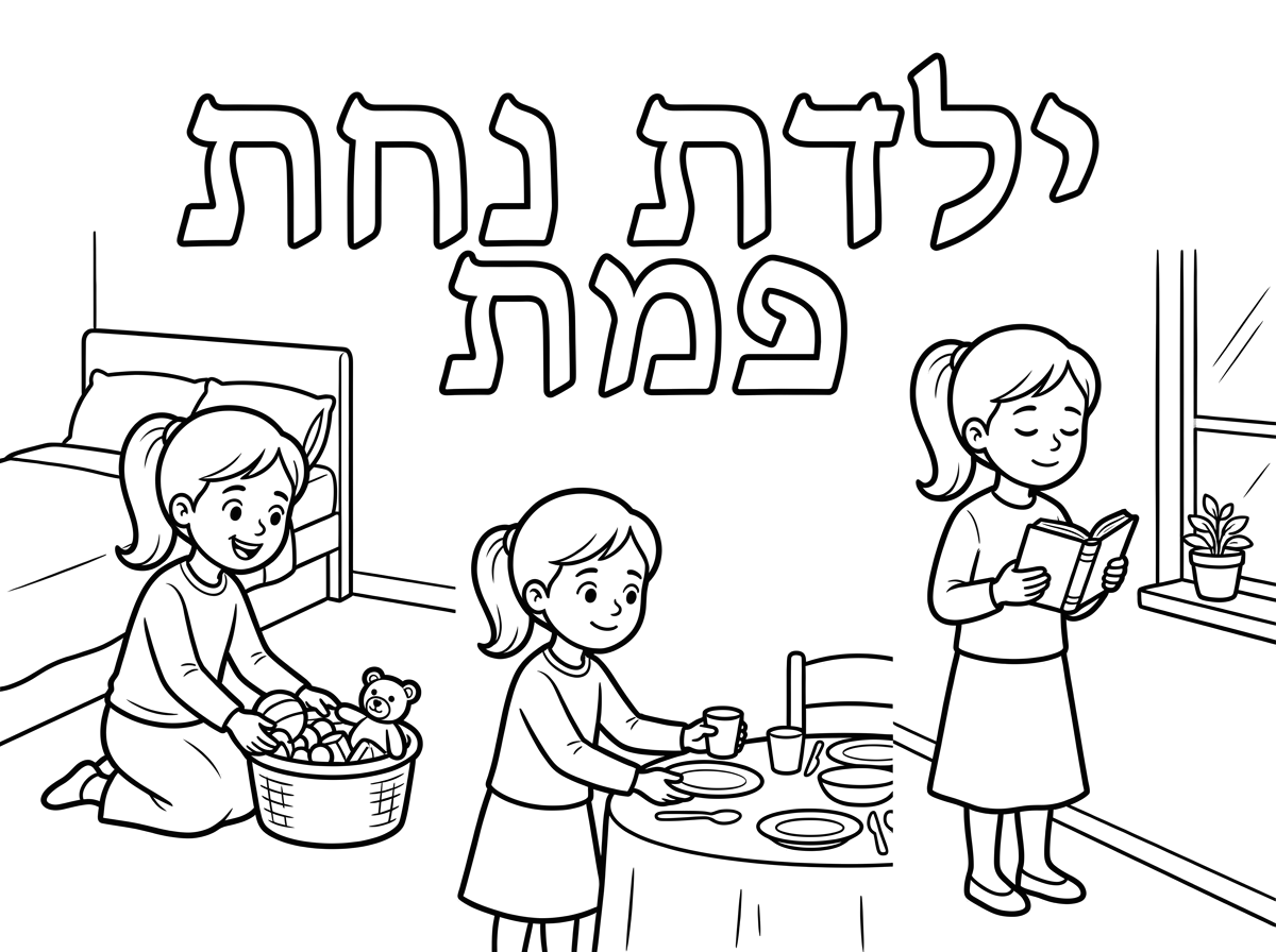מקסים שהילדה מתפללת בסידור