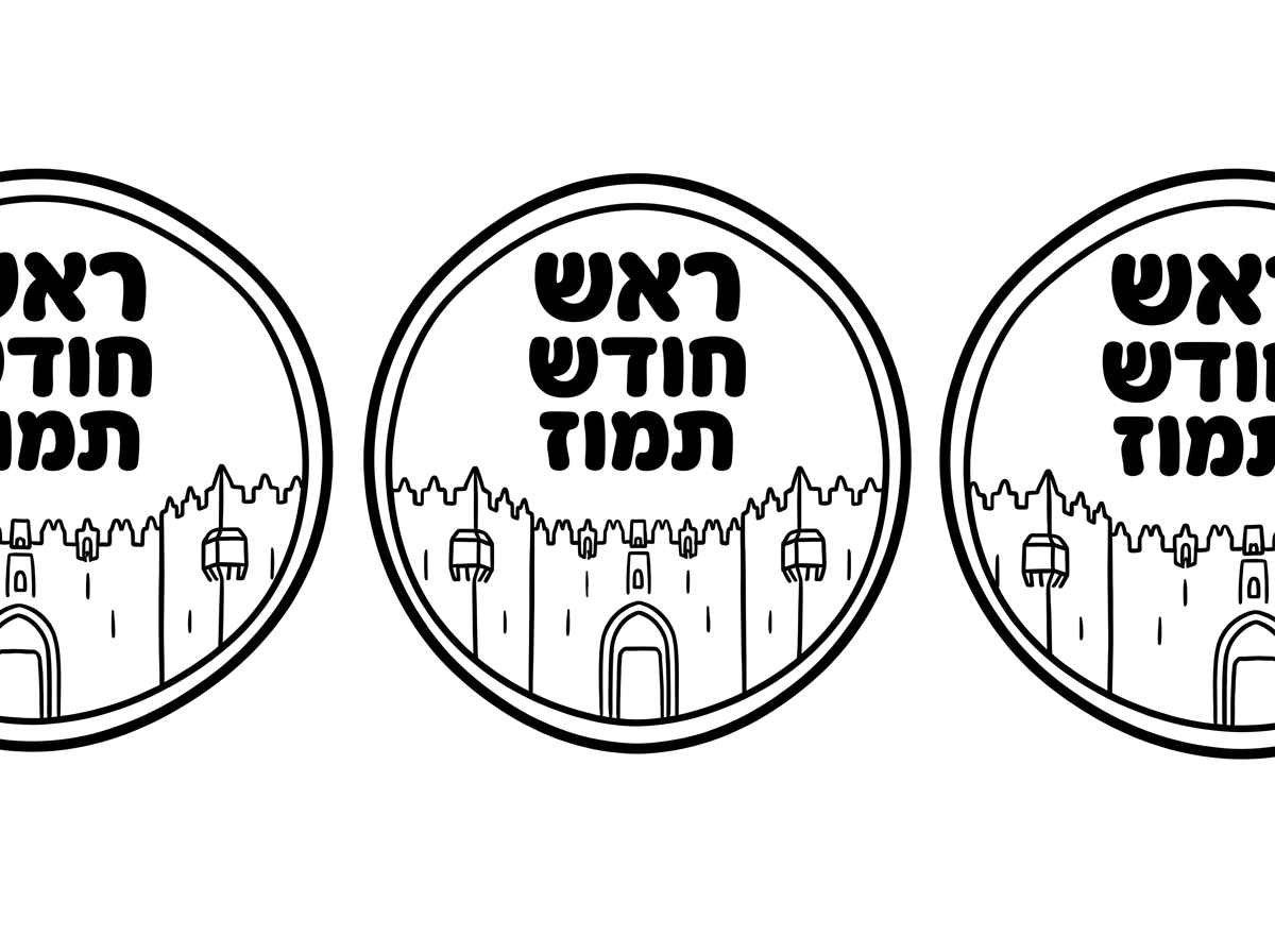 הסמל האמצעי תוריד ממנו את היונה ואת הספר תורה ולהוריד את המילים גן ילדים. ושכפל אותו 3 בדף