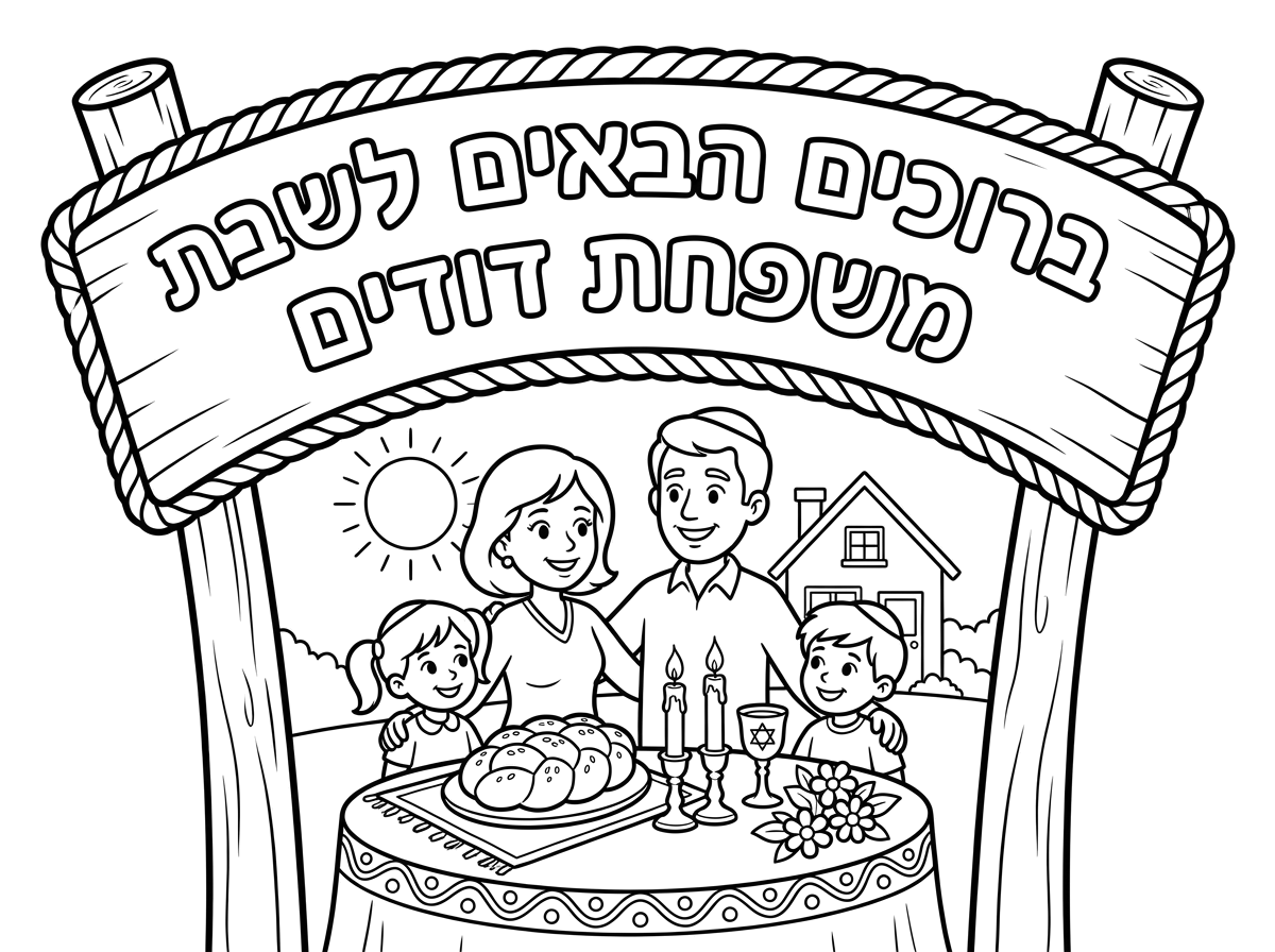 אתה יכול לעשות לנו שלט של ברוכים הבאים לשבת משפחת דודים. רק אם אתה יכול, כאילו, רק אם אתה יכול באמת. אתה לא חייב לעשות לנו, רק אם אתה יכול.