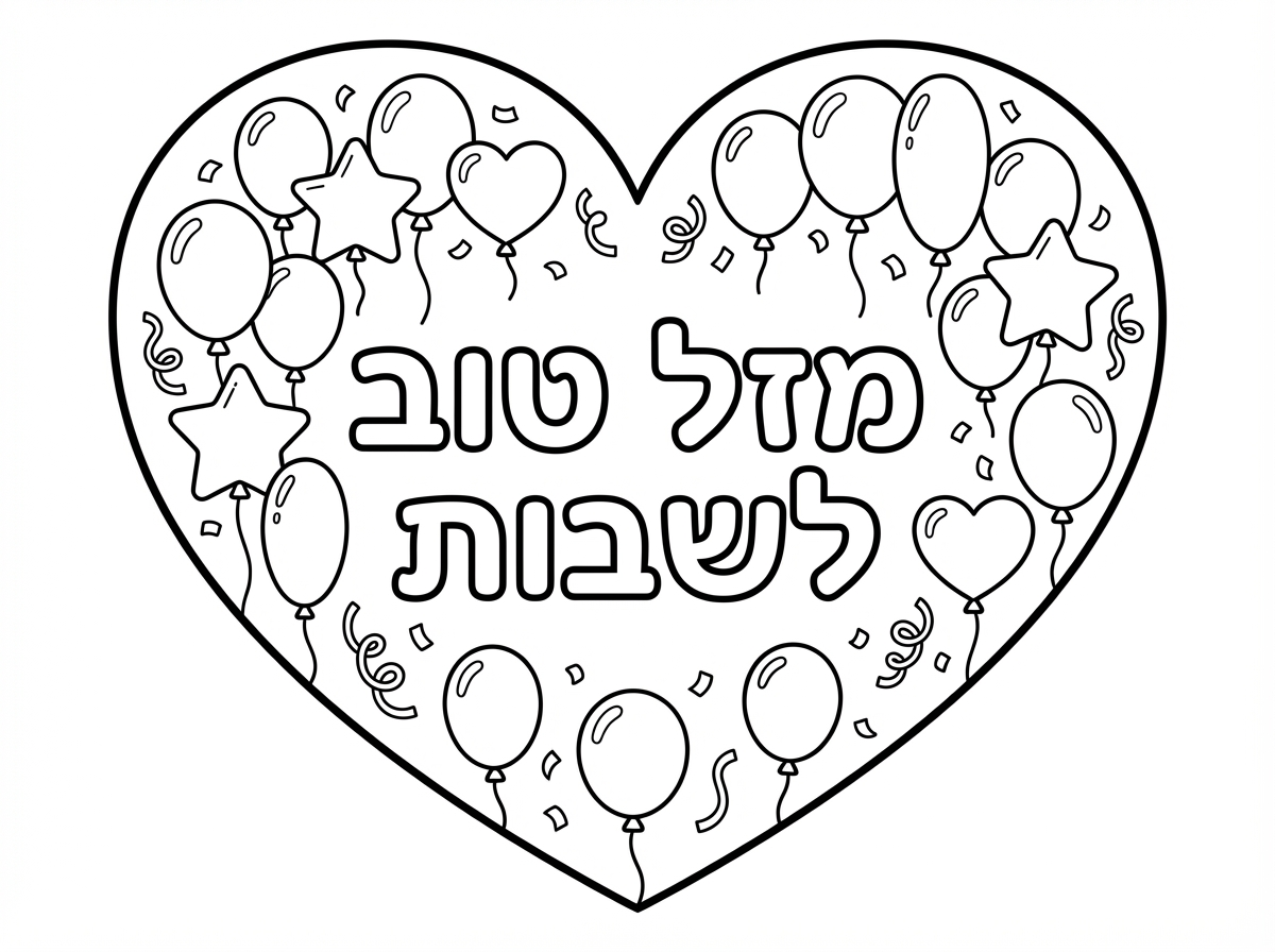 birthday card with Hebrew text