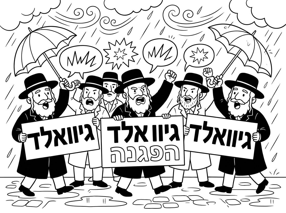 התכונתי שההפגנה הסוערת תהיה אם חסידים של היום
