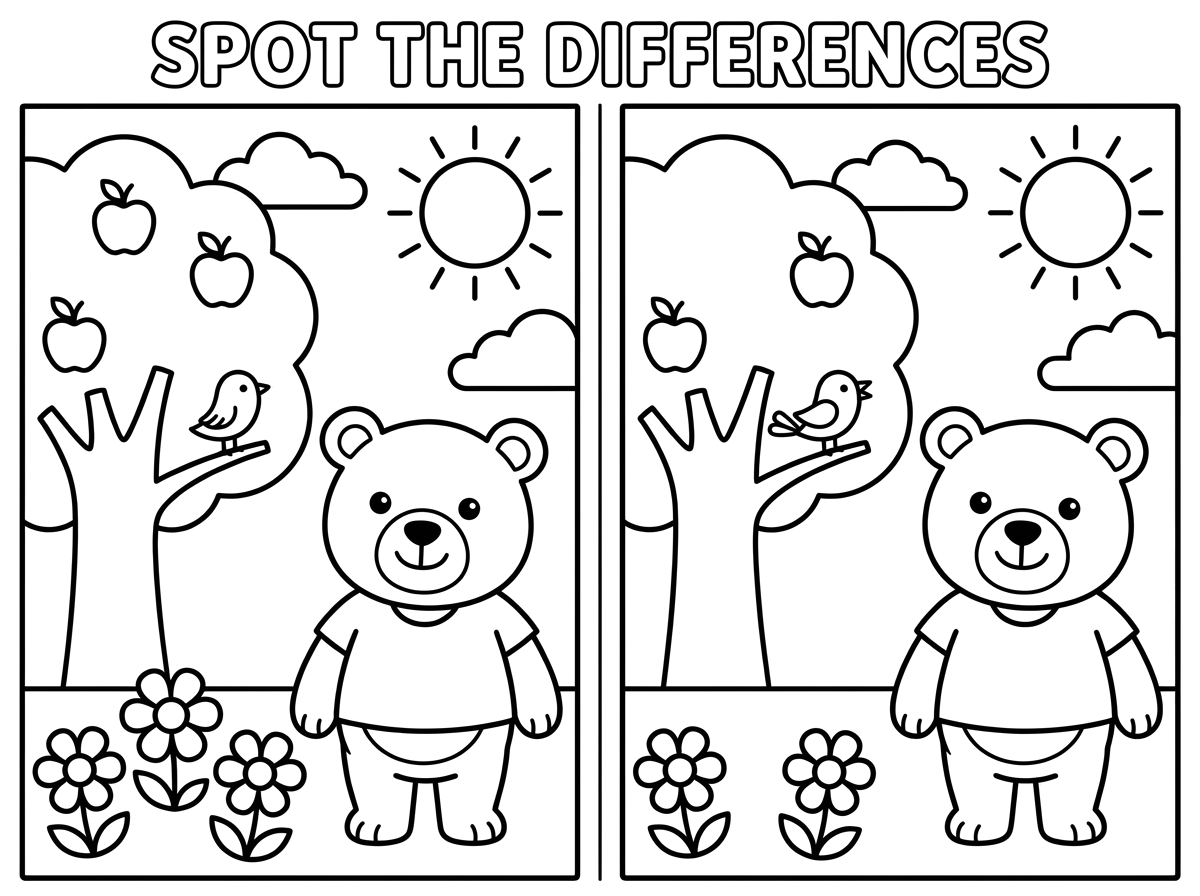 Find the differences worksheet based on an uploaded image
