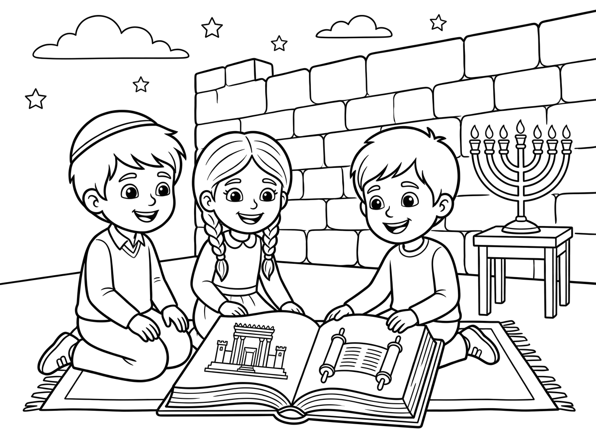צור לי דף צביעה לילדים לתשעה באב