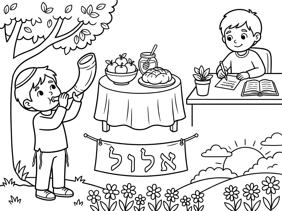 תעשה לי ציור של חודש אלול