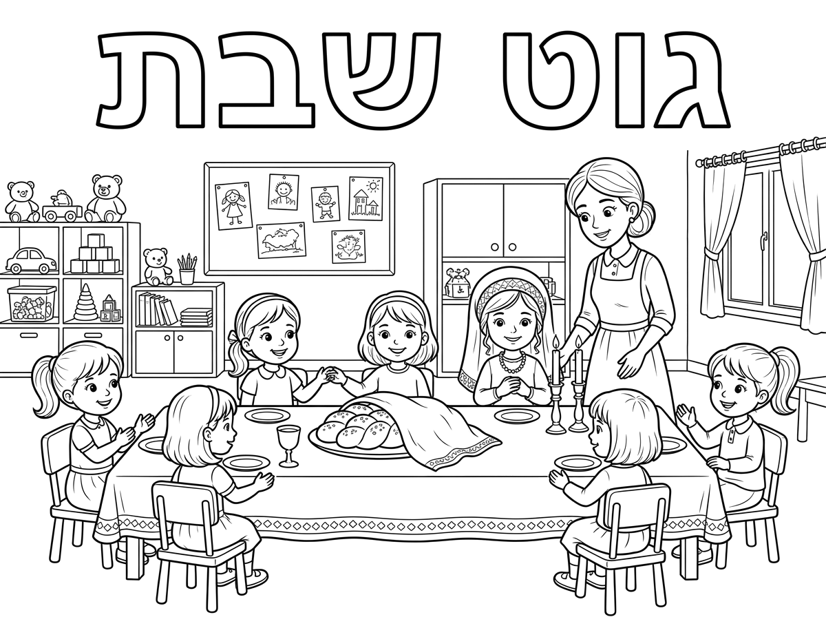 אפשר שיהיה כתוב למעלה גוט שבת באותיות לצביעה