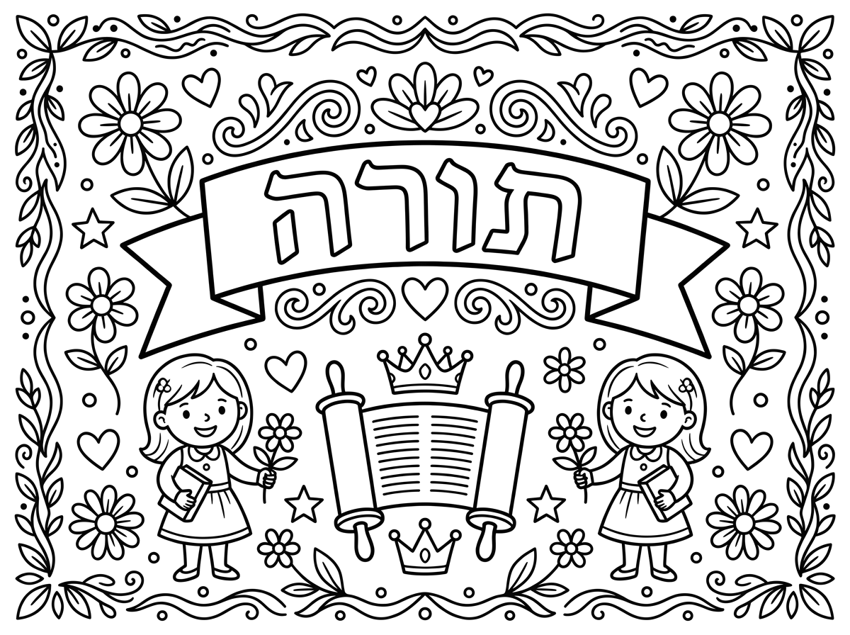 אני צריכה שער למחברת תורה לילדה