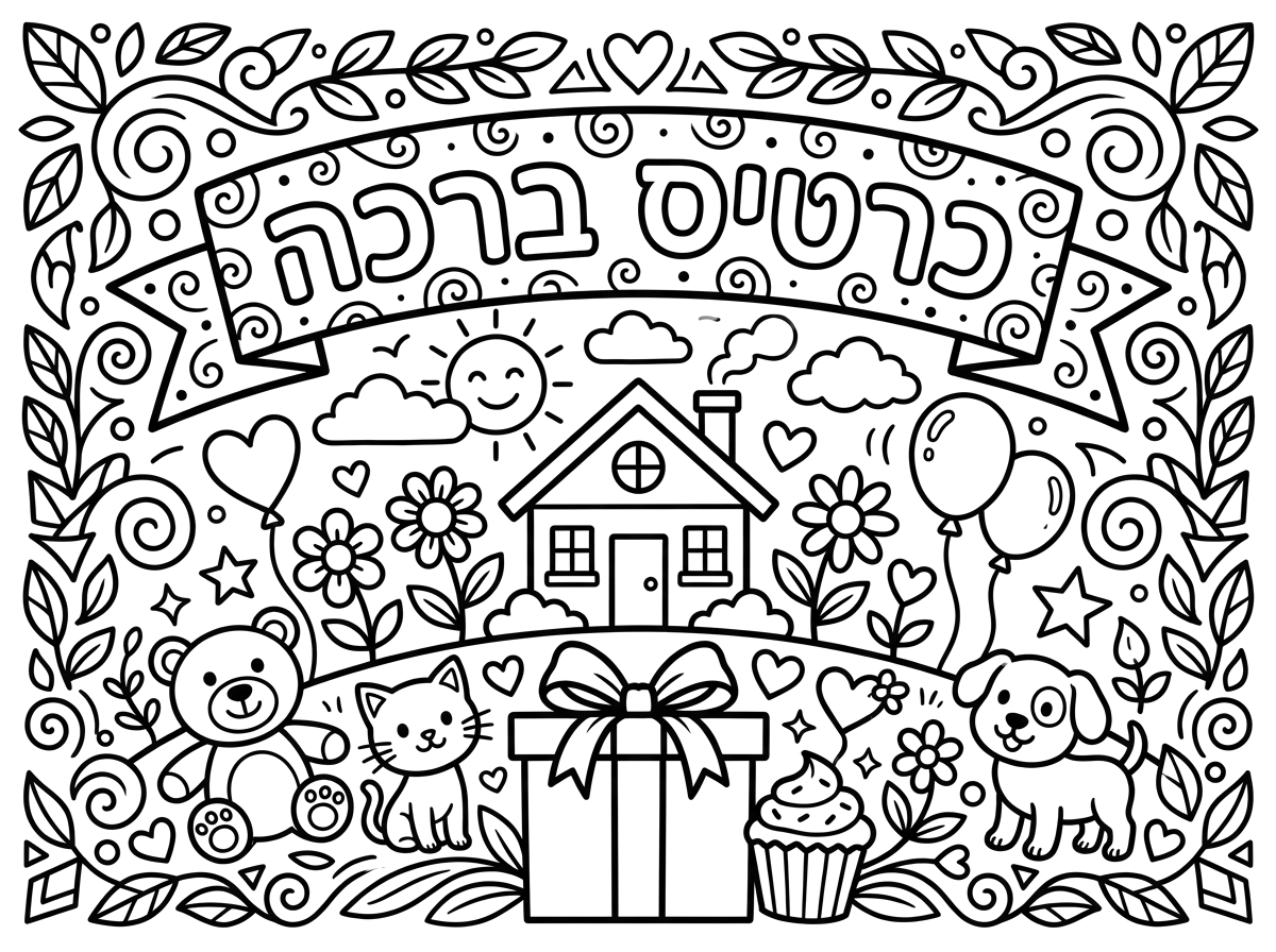 ודף צביעה לכרטיס ברכה?