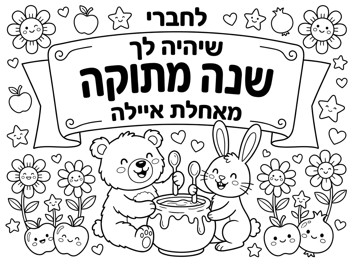 לחברי שיהיה לך שנה מתוקה כמוך מאחלת איילה